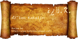 Éles Katalin névjegykártya
