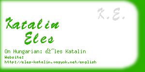 katalin eles business card